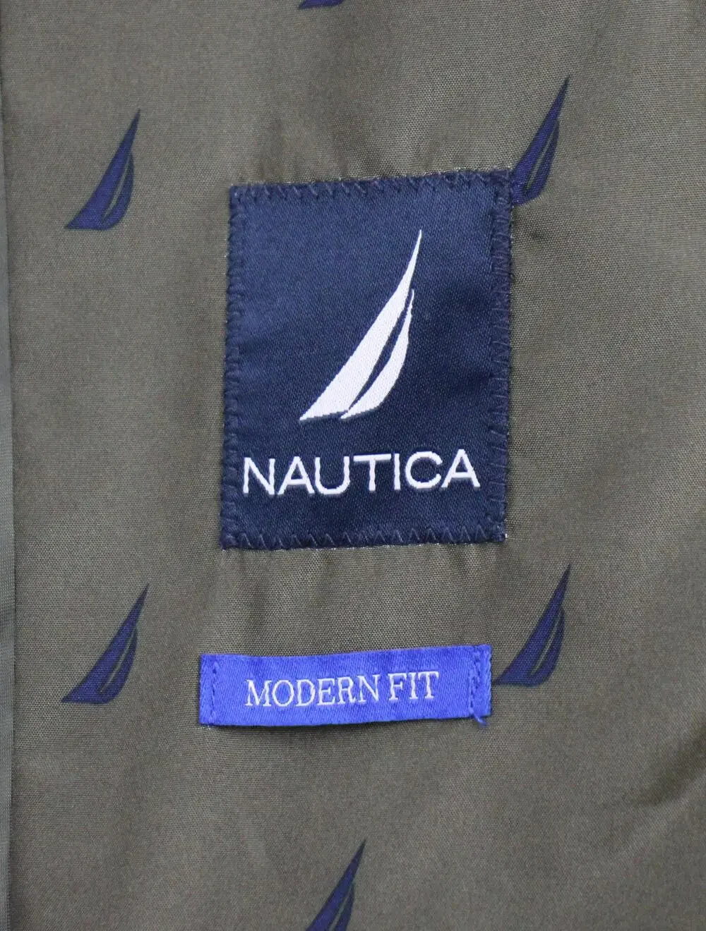 Nautica Suit Mens 38R 32W Olive Modern Fit GAFF Active Stretch 2 Piece NAF4452